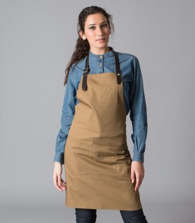 Delantal Camel/Crema para camarero