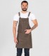 Delantal con peto en Polipiel Marrón para camarero