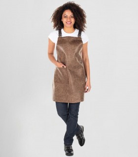 Delantal con peto Marrón para camarero