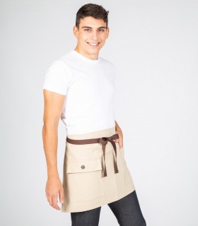 Delantal corto Beige para camarero