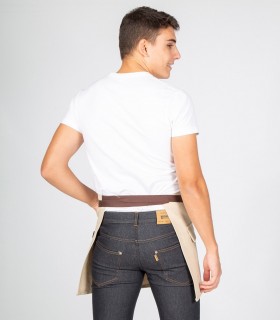 Delantal corto Beige para camarero