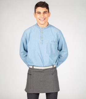 Delantal corto Gris marengo para camarero