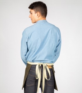 Delantal corto Verde caqui para camarero