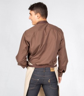 Delantal con peto Beige para camarero