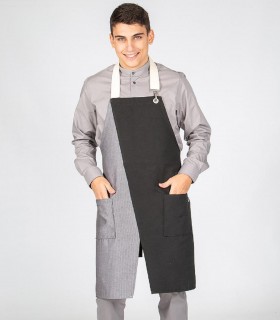 Delantal con peto Negro para camarero