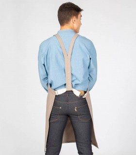 Delantal con peto Gris para camarero