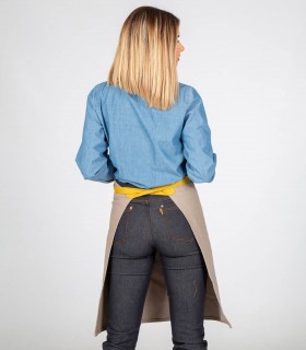 Delantal con peto Gris para camarero