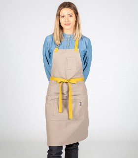 Delantal con peto Gris para camarero
