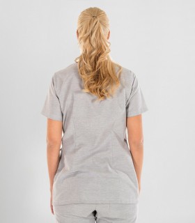 Pijama sanitario Oxford Camila Gris perla