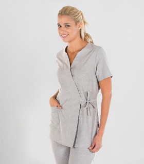 Pijama sanitario Oxford Camila Gris perla
