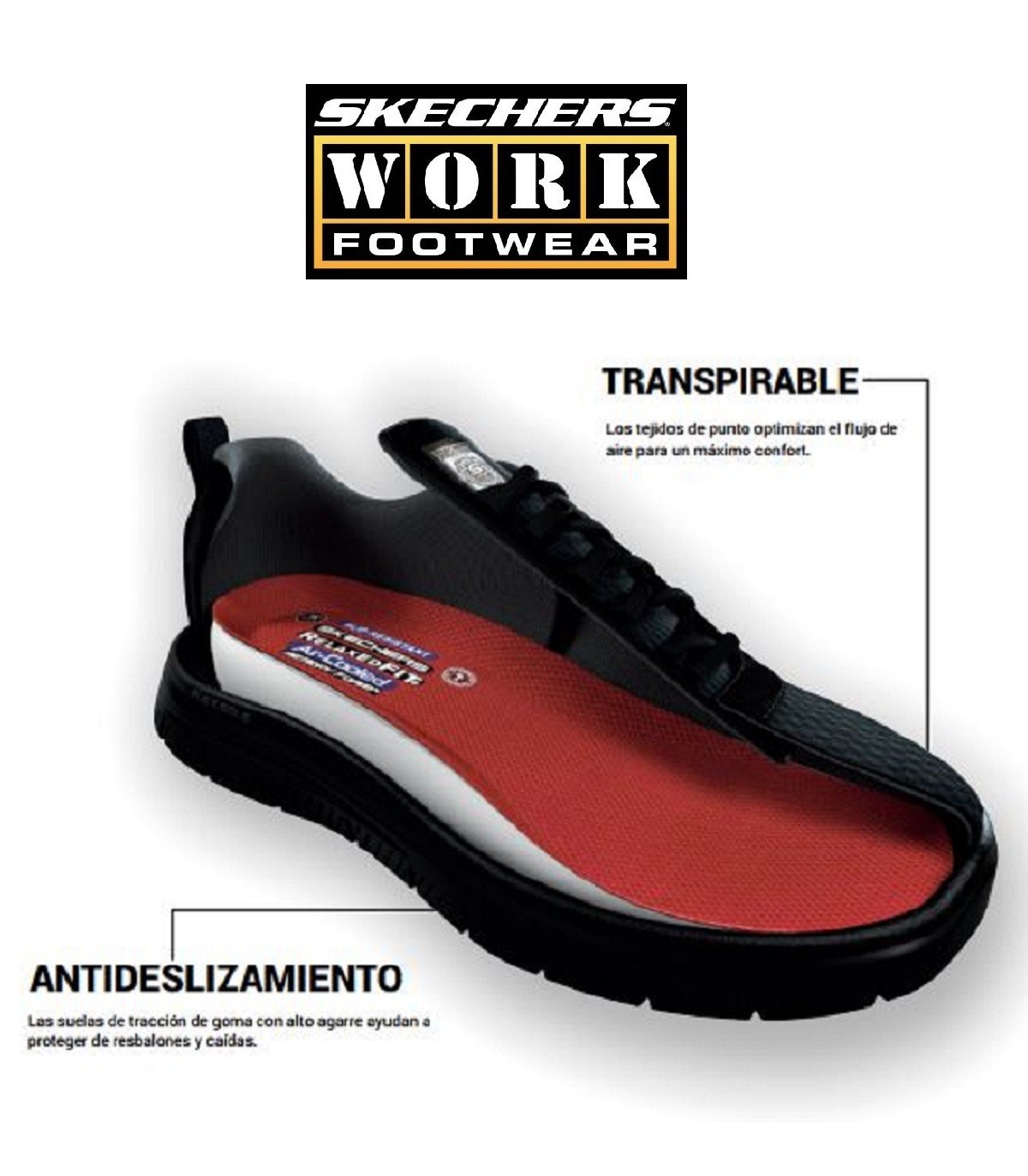 ⭐ ZAPATILLA HOMBRE SKECHERS WORK RELAXED FIT